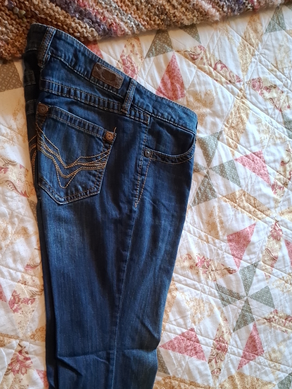 Harley-Davidson Women's Dark Blue Bootleg Jeans